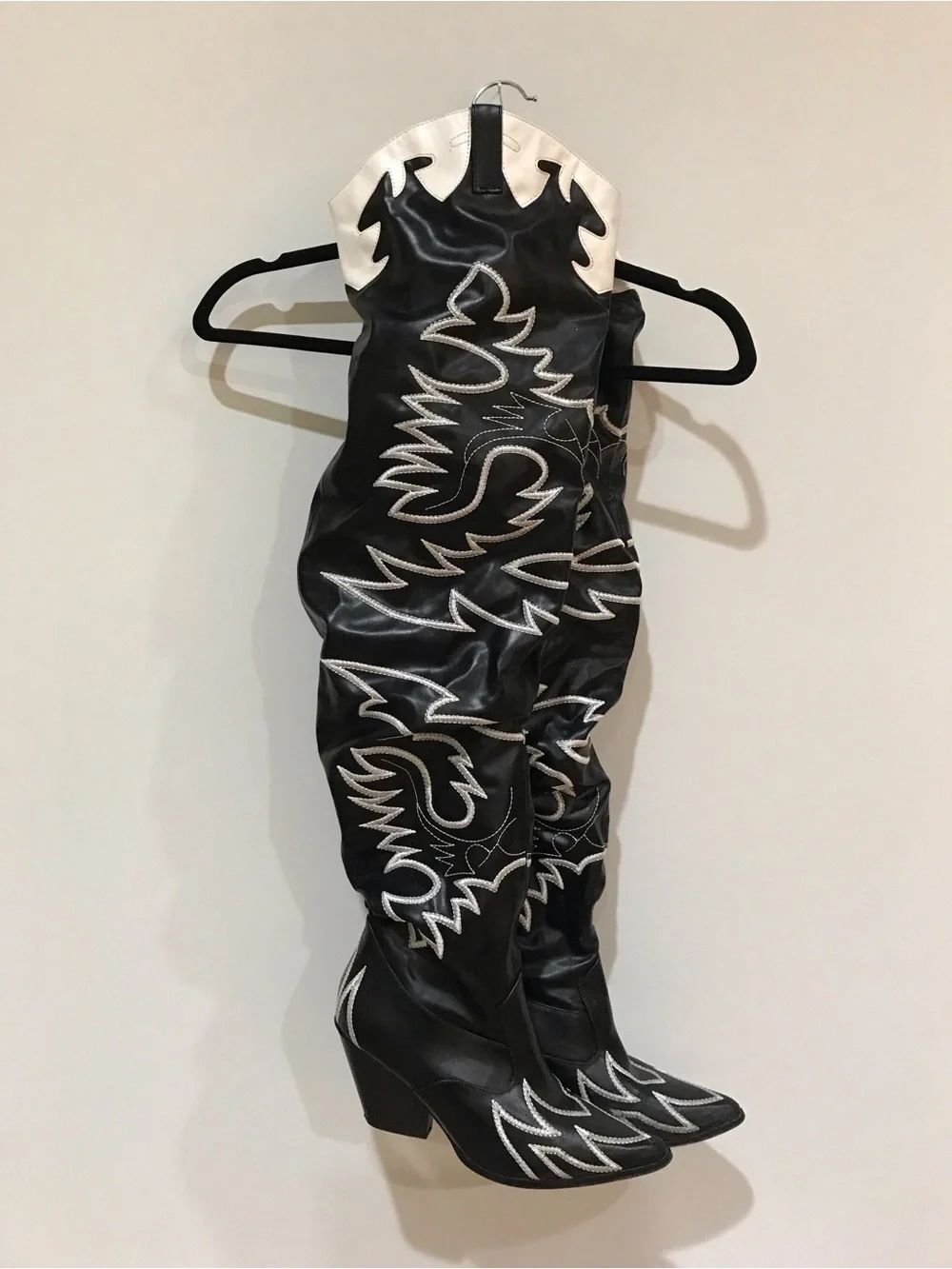 Western Thigh High Over The Knee Embroidered Boots (9) - Picture 3 of 16